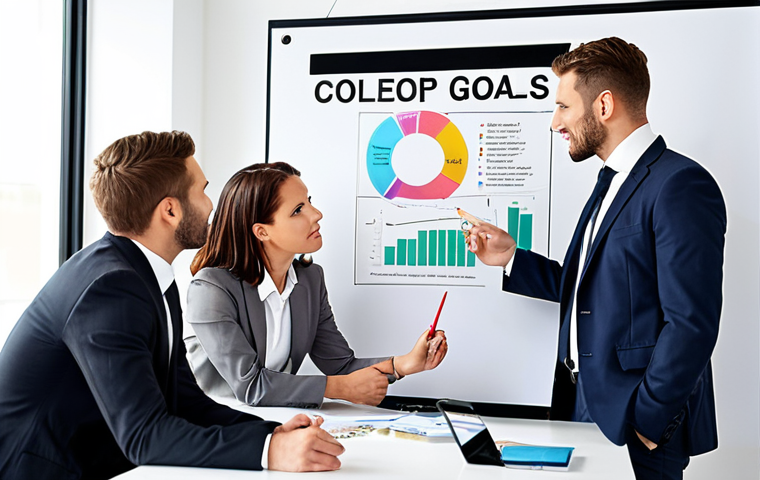 **
"Business meeting. Focused group of professionals collaboratively defining SMART goals on a whiteboard. Modern office setting, positive and energetic atmosphere. Emphasize clarity and strategic thinking. Use German business attire."
**
