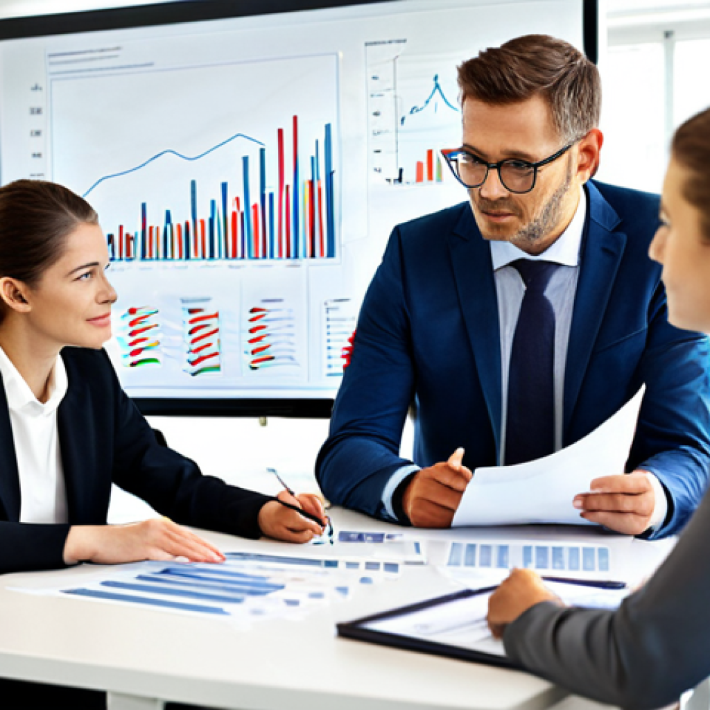 Unternehmensberatung (Business Consulting)**

"A professional business consultant in a modern office setting, advising a team of Mittelstand executives. The scene showcases a strategy meeting with charts and graphs in the background. Everyone is fully clothed in appropriate business attire. The atmosphere is collaborative and solution-oriented. Safe for work, appropriate content, fully clothed, professional, perfect anatomy, natural proportions, high quality, well-formed hands, proper finger count."

**